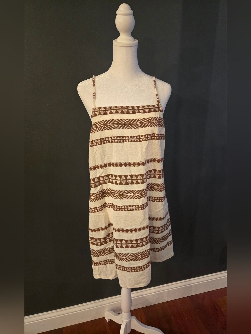 Aerie Open Back Jacquard Boho Chic Festivam Dress